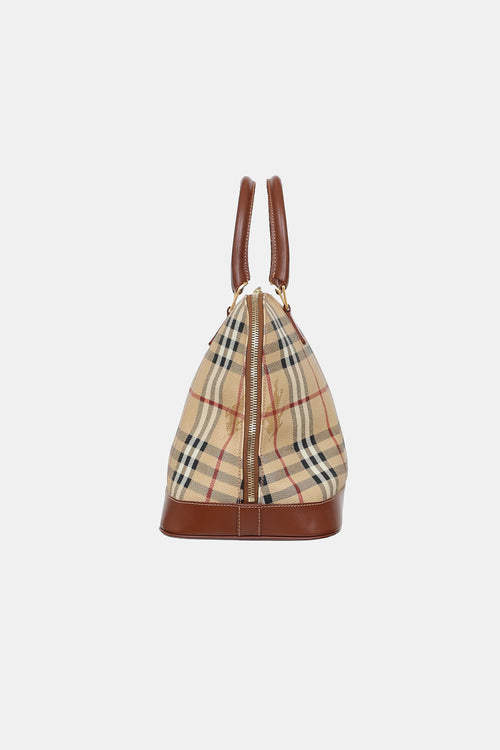 Burberry Haymarket Top Handle Bag