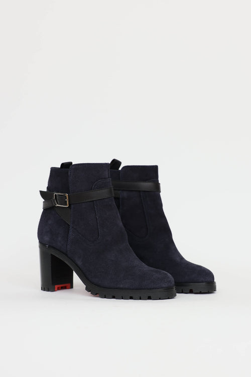 Christian Louboutin Suede Trapeurdekoi Ankle Boots