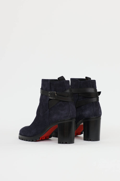 Christian Louboutin Suede Trapeurdekoi Ankle Boots