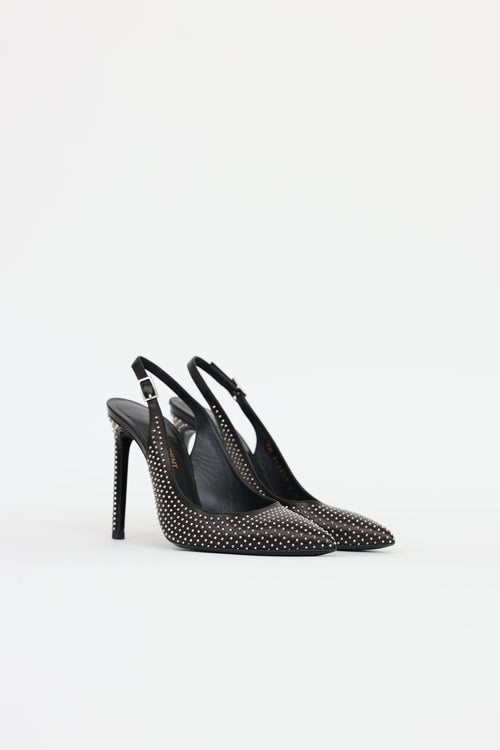 Saint Laurent Studded Slingback Heels