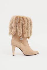 Andrew Geller C. 1980s Fur & Suede Boot