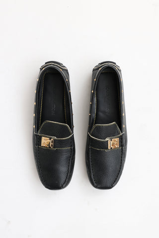 Louis Vuitton Leather Studded Loafer