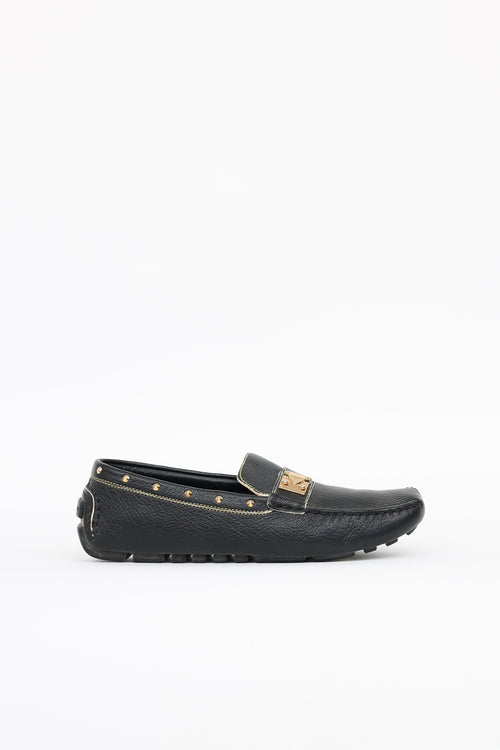 Louis Vuitton Leather Studded Loafer