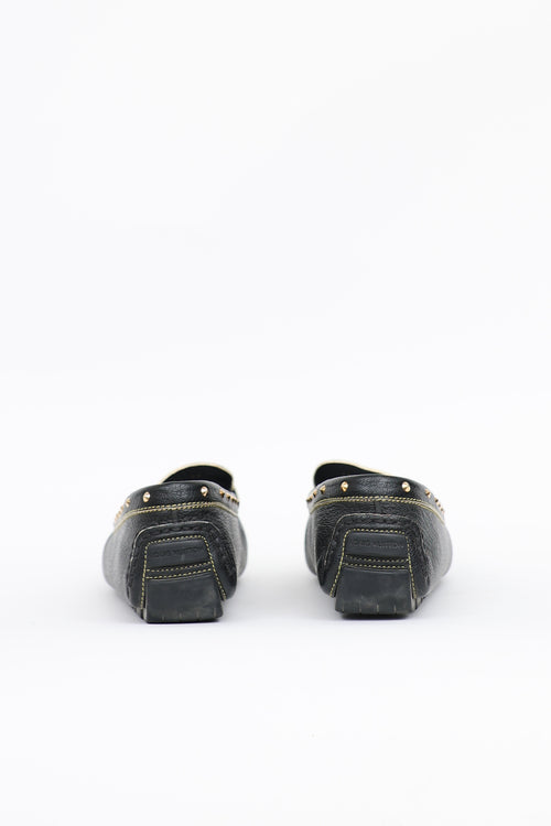 Louis Vuitton Leather Studded Loafer