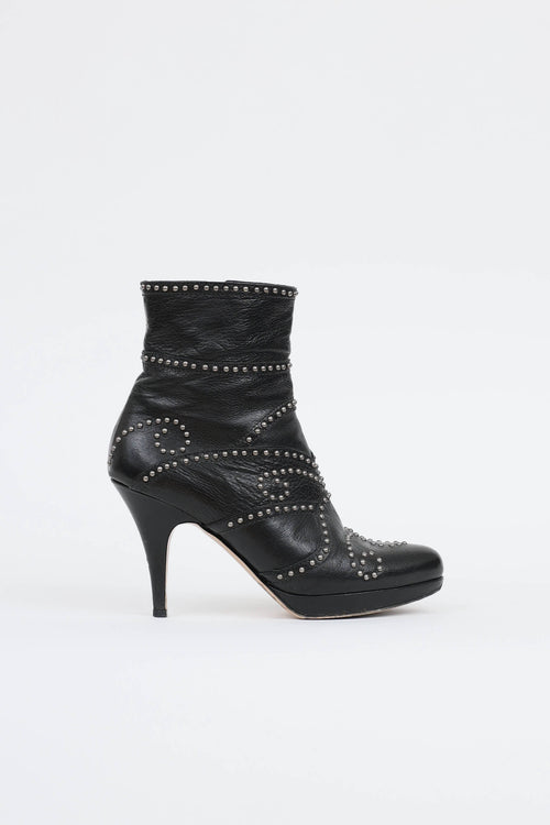Miu Miu Studded Ankle Boot