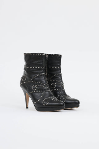 Miu Miu Studded Ankle Boot