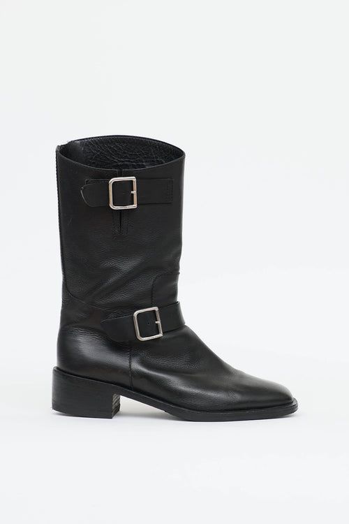 Chanel 2014 Leather Moto Boot