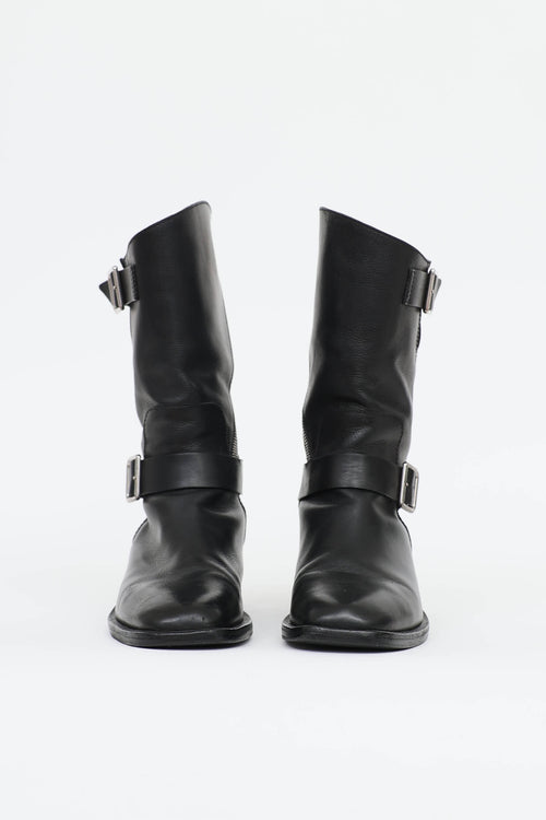 Chanel 2014 Leather Moto Boot