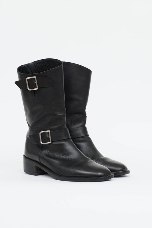 Chanel 2014 Leather Moto Boot