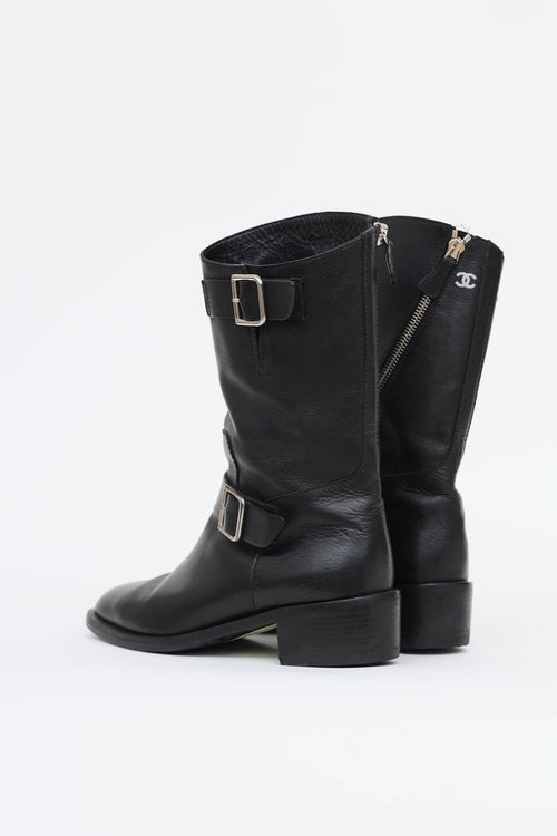 Chanel 2014 Leather Moto Boot