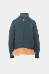 La Double J Feather Trim High Kick Sweater