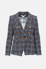 Veronica Beard Plaid Miller Dickey Blazer