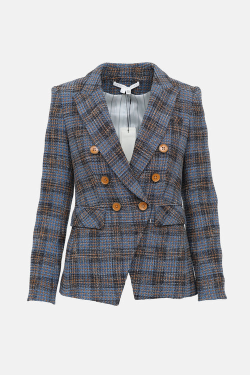 Veronica Beard Plaid Miller Dickey Blazer