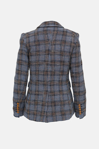 Veronica Beard Plaid Miller Dickey Blazer