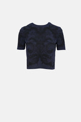 McQueen Knit Jacquard Crop Top