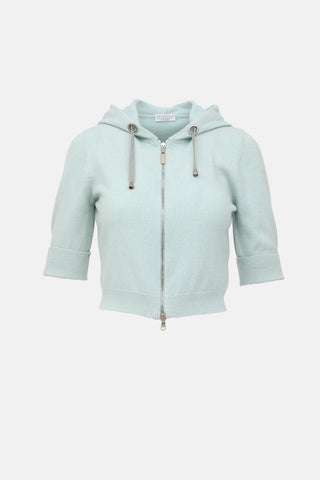 Brunello Cucinelli Knit Crop Hoodie