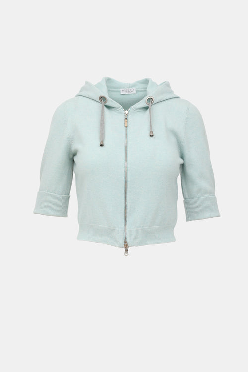 Brunello Cucinelli Knit Crop Hoodie