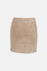Brunello Cucinelli Suede Monili Beaded Skirt