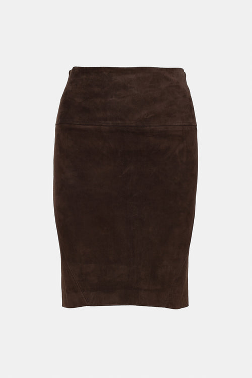 Brunello Cucinelli Suede Skirt