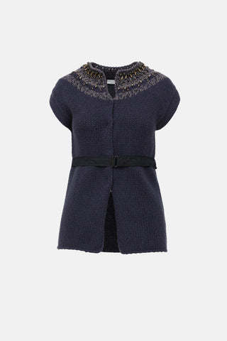 Brunello Cucinelli Cashmere Beaded Cardigan