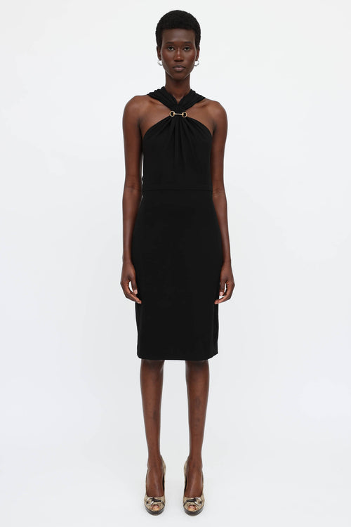 Gucci Horsebit Halter Dress