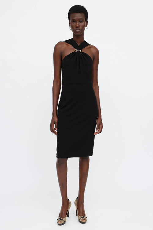 Gucci Horsebit Halter Dress