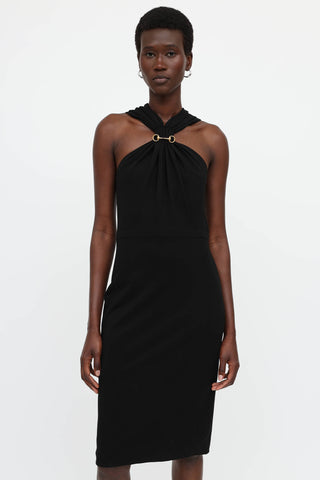Gucci Horsebit Halter Dress