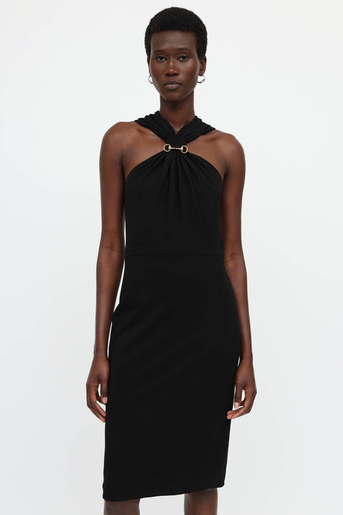 Gucci Horsebit Halter Dress