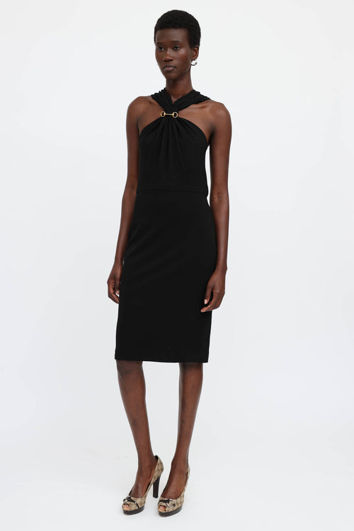 Gucci Horsebit Halter Dress