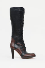 Max Mara 2004 Brogue Knee High Boot