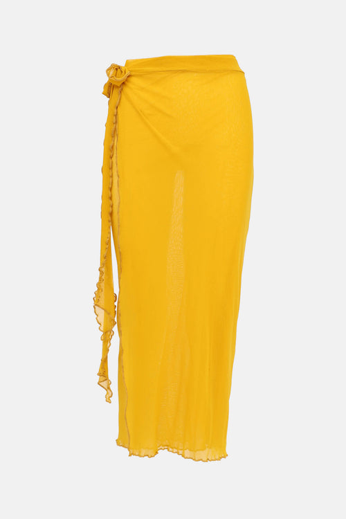 Jean Paul Gaultier Soleil Mesh Wrap Skirt