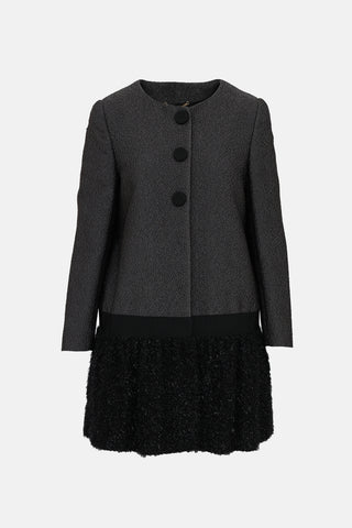 C. 1990's Textured Button Jacket