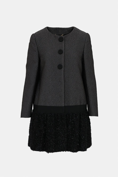 C. 1990's Textured Button Jacket