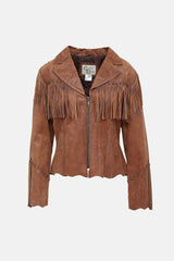 VSP Archive Leather Fringe Zip Jacket