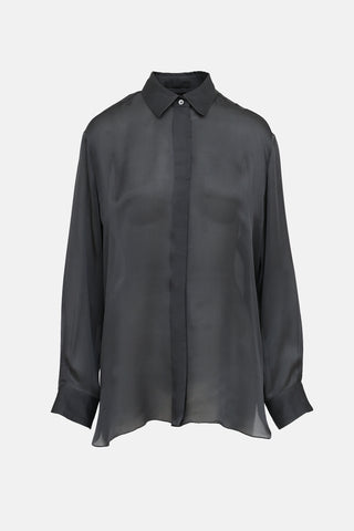 The Row Sheer Button Up Shirt