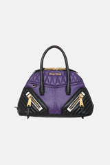 Miu Miu Leather Moto Top Handle Bag