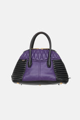 Miu Miu Leather Moto Top Handle Bag