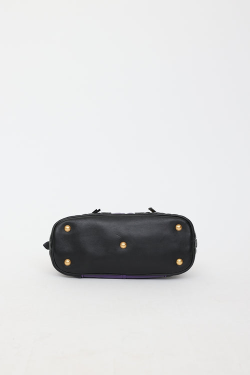 Miu Miu Leather Moto Top Handle Bag