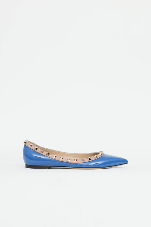 Valentino Patent Rockstud Flat