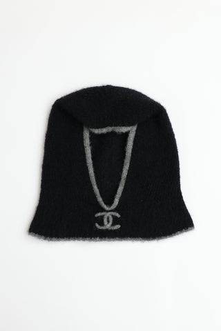 Chanel FW 2025 Cashmere Knit Logo Balaclava