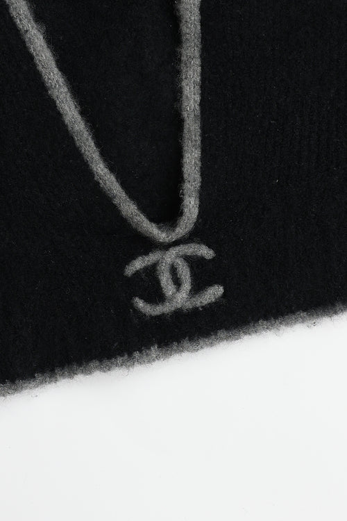 Chanel FW 2025 Cashmere Knit Logo Balaclava
