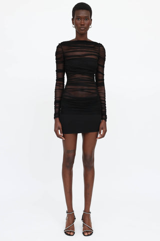 Christopher Esber Mesh Ruched Semblance Dress