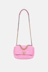 Chanel 2021 Small 19 Quilted Denim Flap Bag