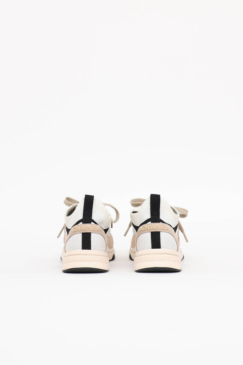 Chanel 2022 Suede Knit CC Sneaker