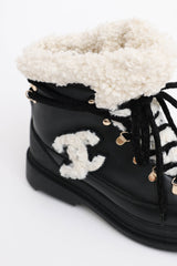 Chanel 2020 Shearling CC Hiking Boot