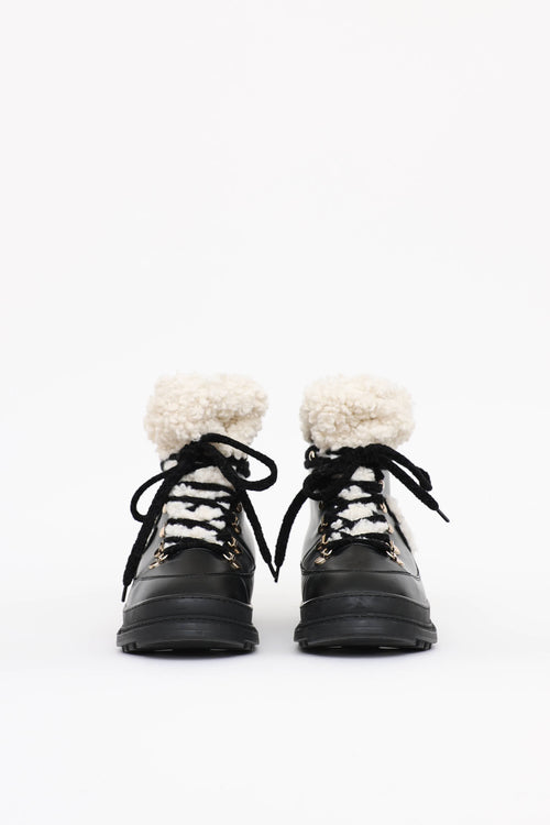 Chanel 2020 Shearling CC Hiking Boot
