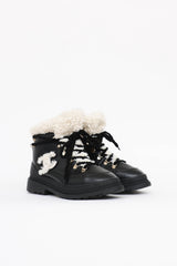 Chanel 2020 Shearling CC Hiking Boot
