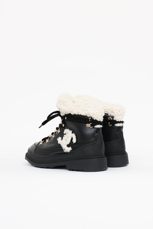 Chanel 2020 Shearling CC Hiking Boot