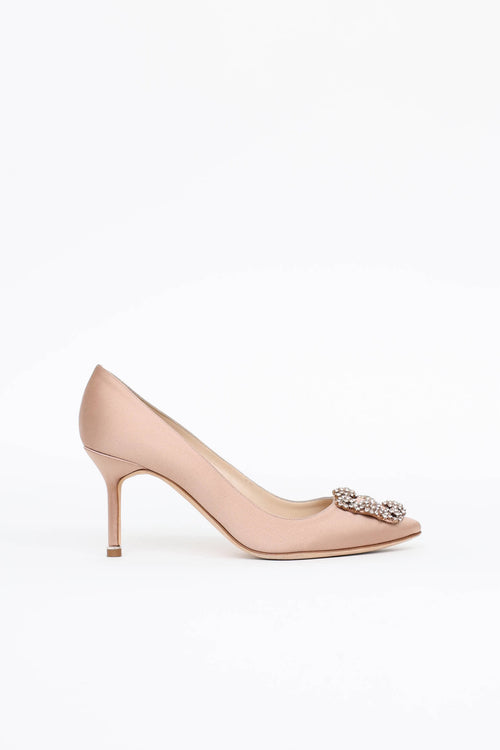 Manolo Blahnik Satin Hangisi Pump