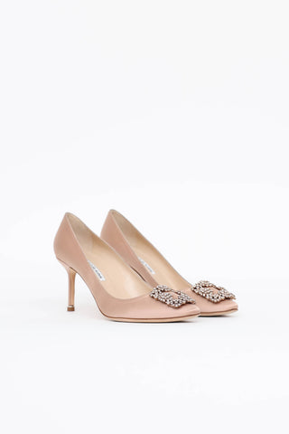 Manolo Blahnik Satin Hangisi Pump